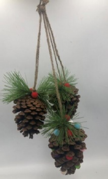 Christmas pinecone hanger 3pcs/set