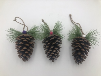 Christmas pinecone hanger