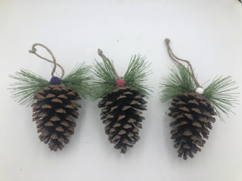 Christmas pinecone hanger