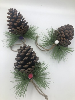 Christmas pinecone hanger