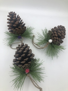 Christmas pinecone hanger