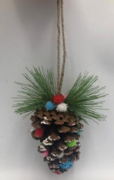 Christmas pinecone hanger