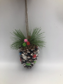 Christmas pinecone hanger