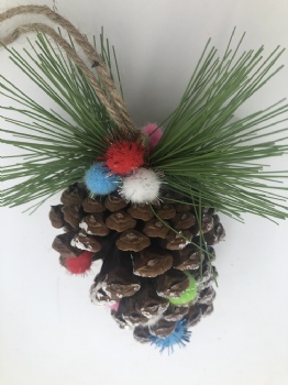 Christmas pinecone hanger