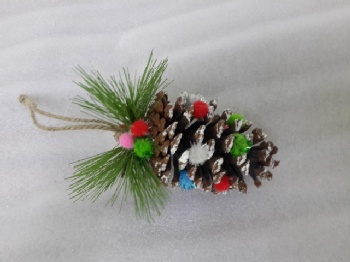 Christmas pinecone hanger