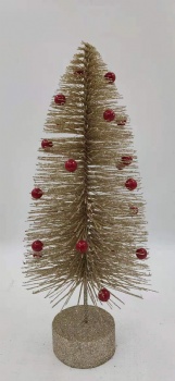 Christmas tree gold with red ball