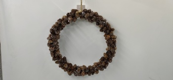 Pinecone wreath natural