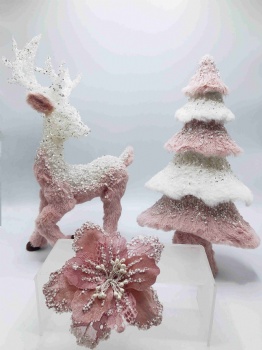 Christmas Reindeer, tree, flower