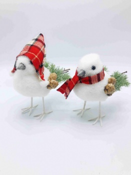 Christmas Snowman and bird