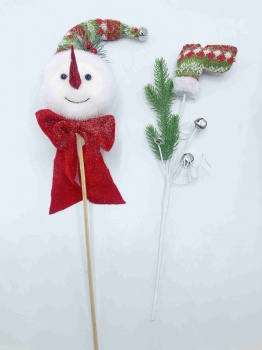 Christmas Pick-snowman, santa, hat