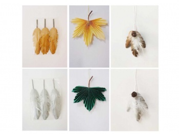 Paper Mushroom,Feather,Angel, Star Hanger