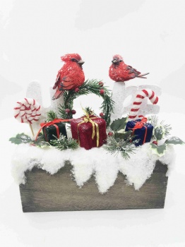 Christmas Red Bird Tree Box