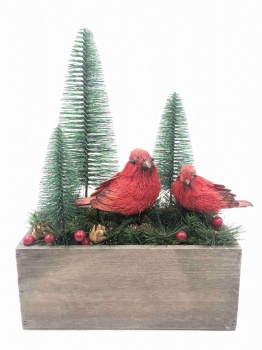 Christmas Red Bird Tree Box