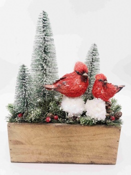 Christmas Red Bird Tree Box