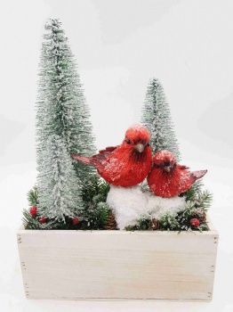 Christmas Red Bird Tree Box