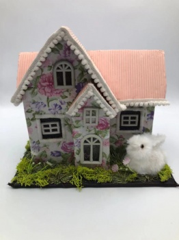 Easter White Bunny House