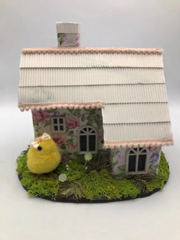 Easter White Bunny House