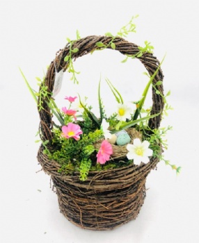 Spring flower twig Basket