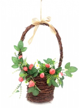 Spring flower twig Basket