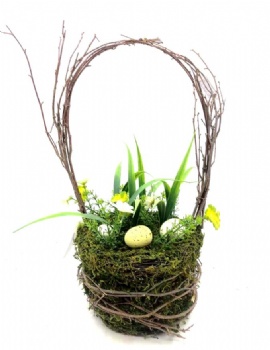 Spring flower twig Basket