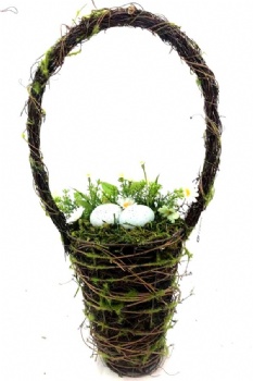 Spring flower twig Basket