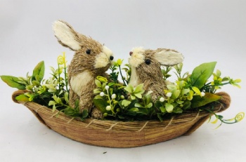 Easter Bunny sit in Boat