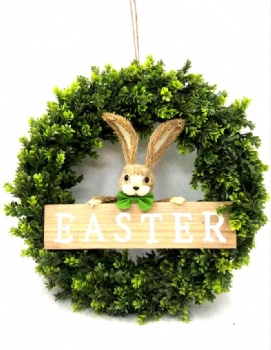 Spring Rabbit Head Wreath