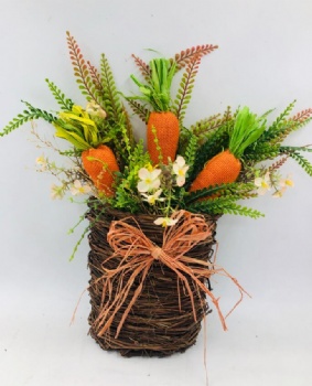 Carrot in Twig Basket