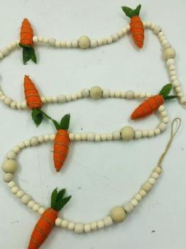 Carrot wooden Bead Chain