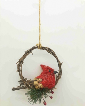 Red Bird Wreath