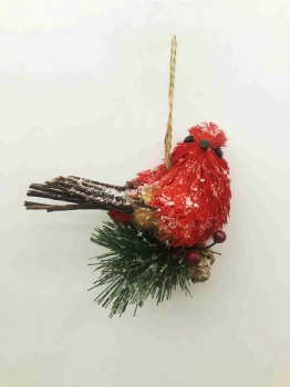 Christmas Red Birds Hanger & Sticker