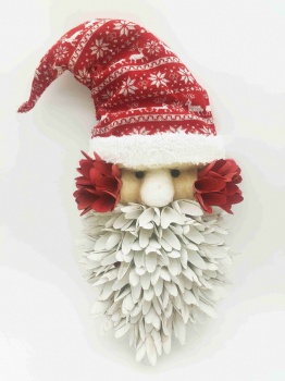 Wooden Curl Santa Claus, Snowman, Fox