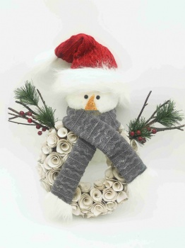 Wooden Curl Santa Claus, Snowman, Fox