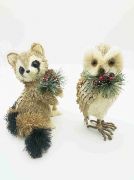 Grass Fox,Owl, Squirrel