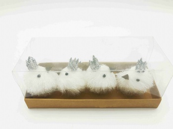 Christmas White Birds in Box