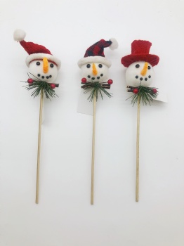 Snowman Pick, Christmas Hat Pick, Mushroom Pick