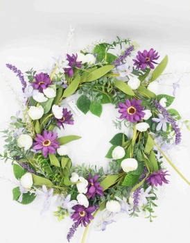 Purple Flower Wreath