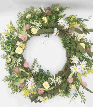 Pink Flower Wreath