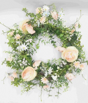 Pink Flower Wreath