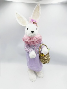 Purple Rabbit With Basket