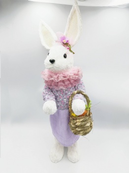 Purple Rabbit With Basket