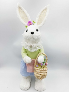 Green Rabbit With Basket