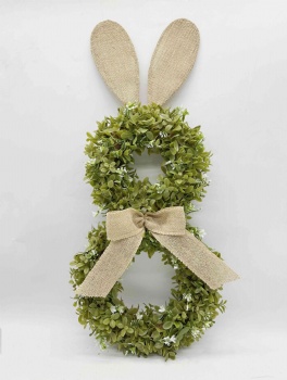 Rabbit Shape Flower Wreath