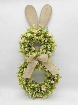 Rabbit Shape Flower Wreath