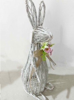 White Rattan Rabbit Standing