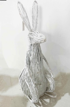 White Rattan Rabbit Standing