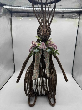 Natural Rattan Rabbit Standing