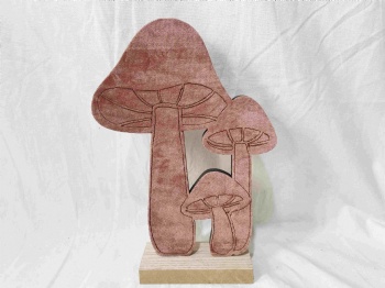 Wooden Mushroom Decoration