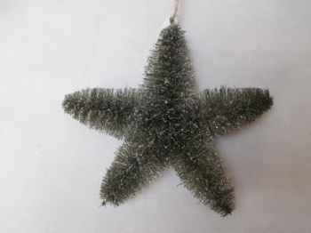 pine needle champagne glitter star 25cm & 20cm & 15cm