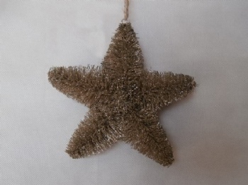 pine needle champagne glitter star 25cm & 20cm & 15cm